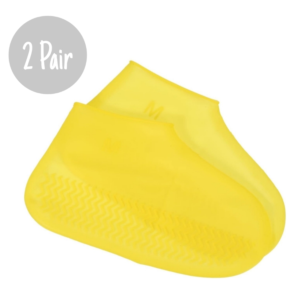 NEW Waterproof Silicone Reusable Non Slip Foldable Galoshes Shoes Covers 2 Pair